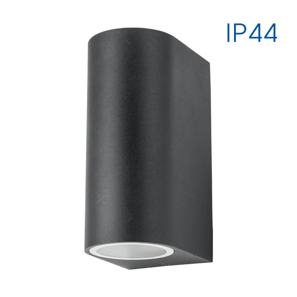 VIVALUX 4247 ФАСАДНО ОСВЕТИТЕЛНО ТЯЛО PORTO/R ∙ 2 X GU10 ∙ ЧЕРЕН ∙ IP44