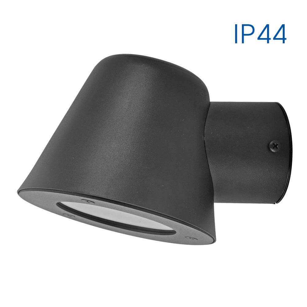 VIVALUX 4346 ВЛАГОЗАЩИТЕН ФАСАДЕН АПЛИК OSAKA/W ∙ 1XGU10 ∙ ЧЕРЕН ∙ IP44