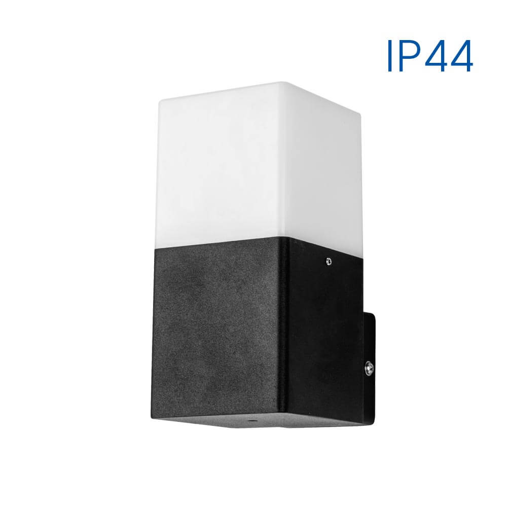 VIVALUX 4348 ВЛАГОЗАЩИТЕН ЕДИНИЧЕН ФАСАДЕН АПЛИК SAPORO/W ∙ 1 X E27 ∙ ЧЕРЕН ∙ IP44