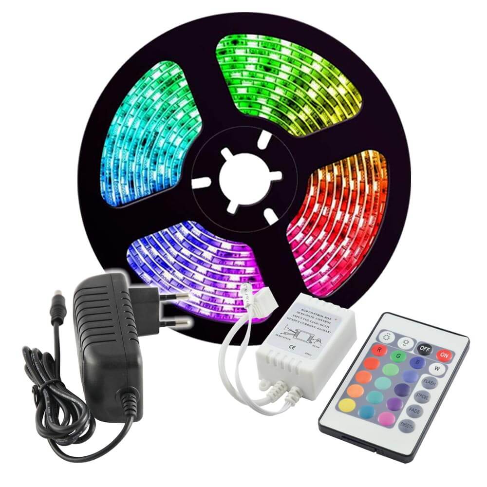 VIVALUX 4498 КОМПЛЕКТ RGB ЛЕНТА+ЗАХРАНВАНЕ+КОНТРОЛЕР BAGRA LED ∙ 60 SMD5050 ∙ 5М