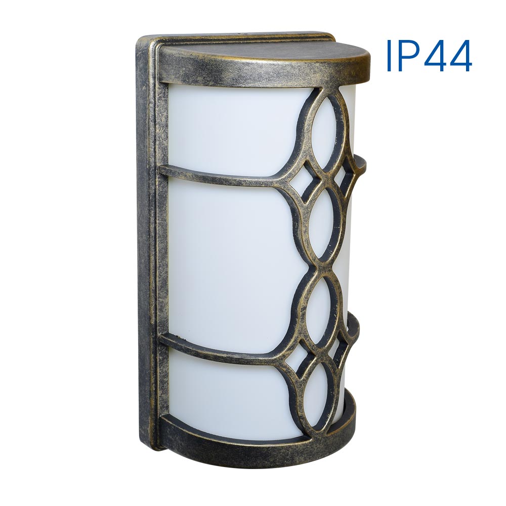 VIVALUX 4502 ВЛАГОЗАЩИТЕН АПЛИК DAKAR ∙ 1XE27 ∙ АНТИЧНО ЗЛАТО ∙ IP44