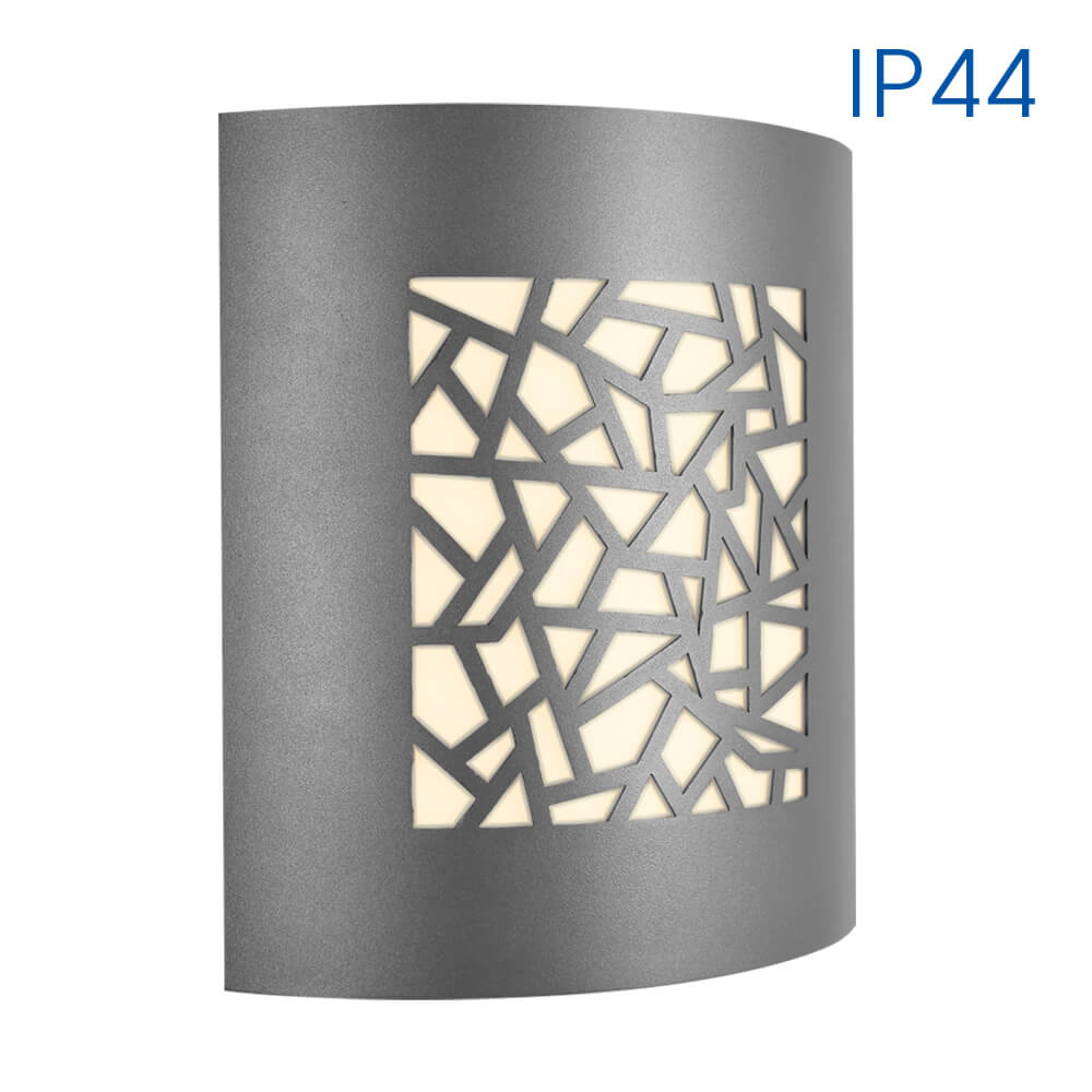 VIVALUX 4503 ВЛАГОЗАЩИТЕН АПЛИК LUXOR/SQ ∙ 1XE27 ∙ СИВ ∙ IP44