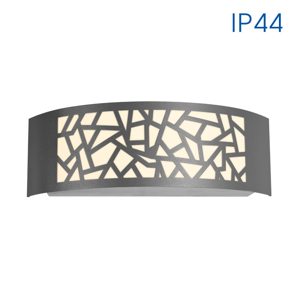 VIVALUX 4504 ВЛАГОЗАЩИТЕН АПЛИК LUXOR/PR ∙ 1XE27 ∙ СИВ ∙ IP44