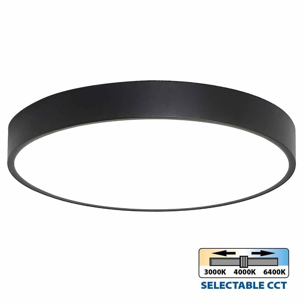 VIVALUX 4617 LED ПЛАФОНИЕРА LUKA LED ∙ 35W ∙ ЧЕРЕН ∙ CCT-SWITCH ∙ 3000K-4000K-6400K