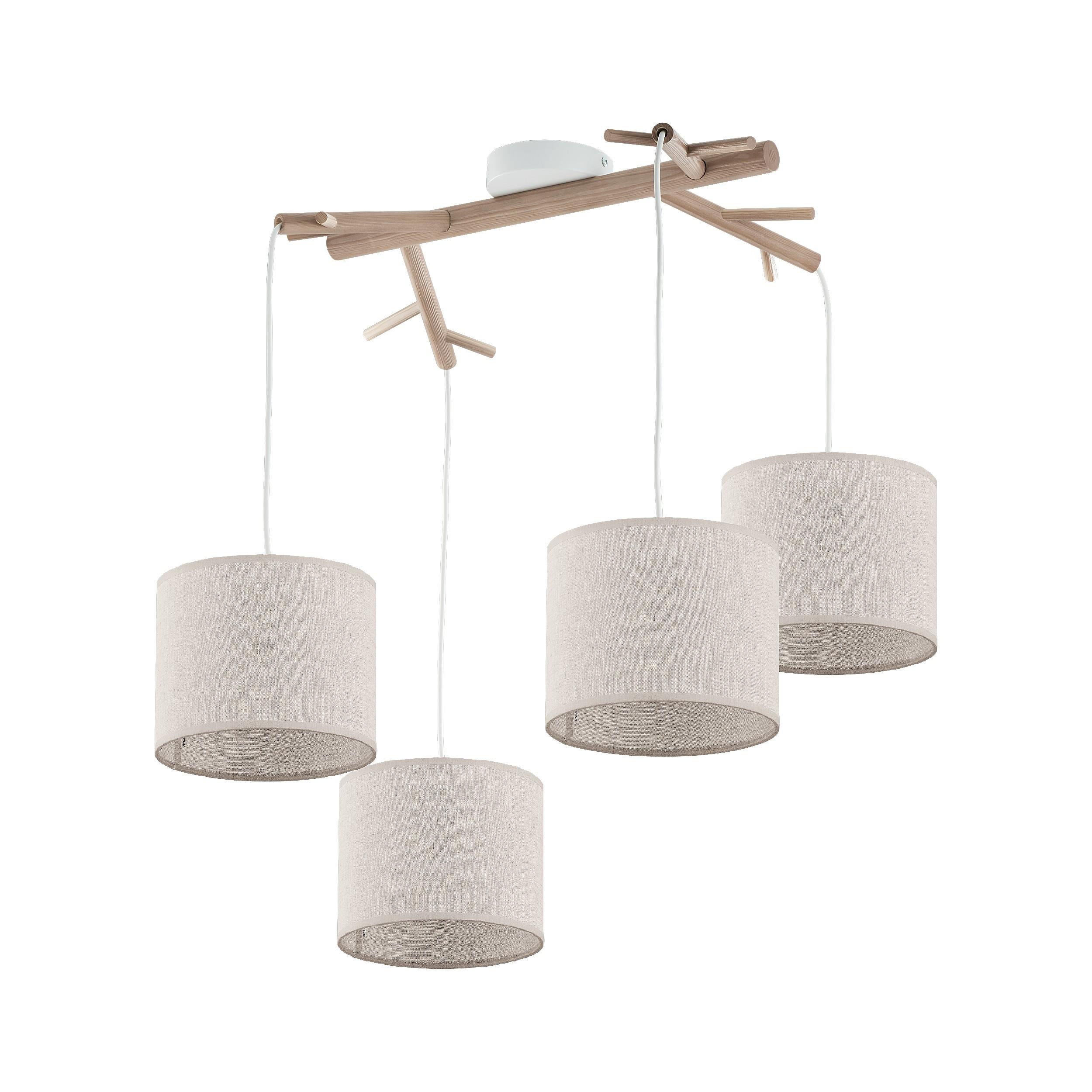 TK LIGHTING ALBERO LINEN LAMPA WISZĄCA 4 PŁ