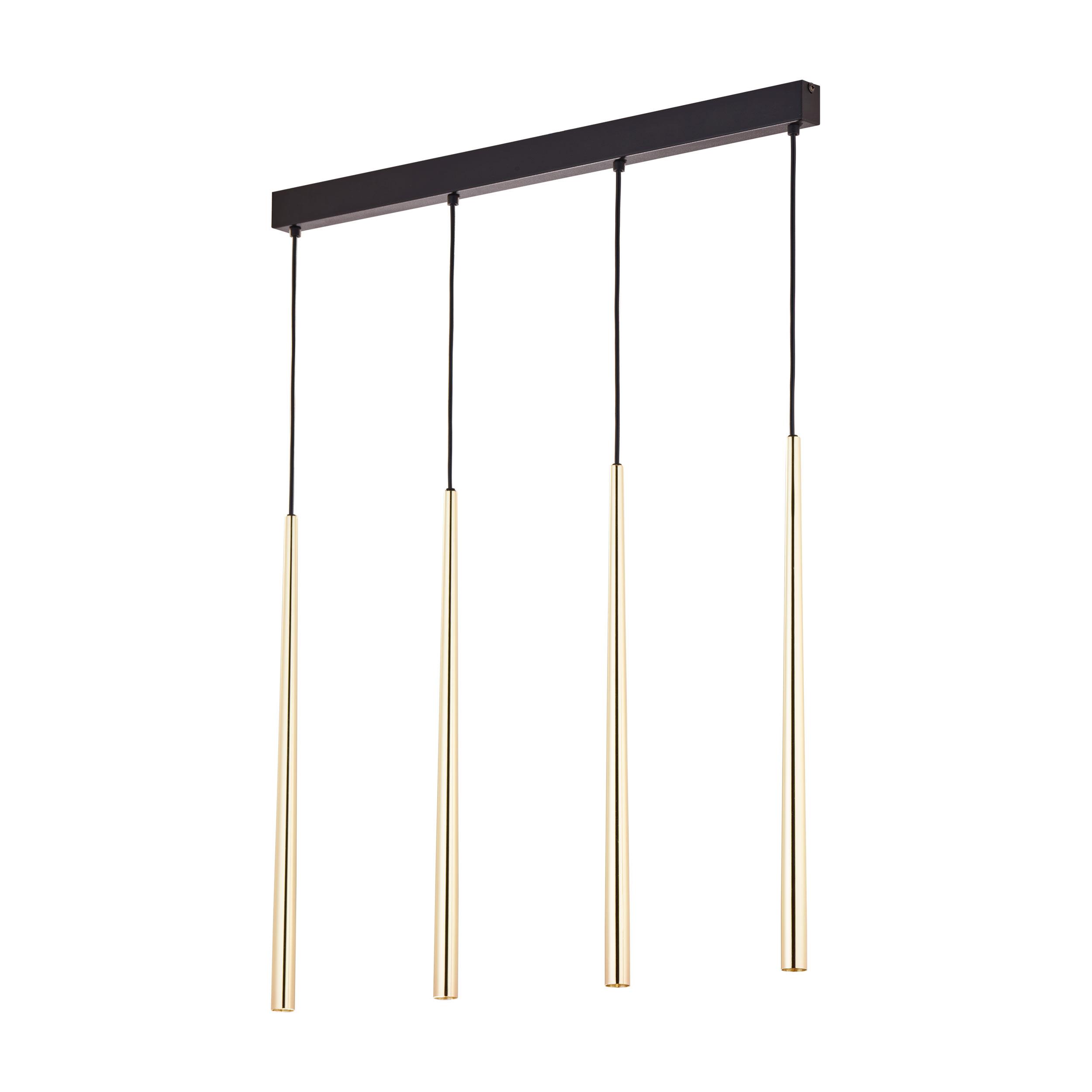 TK LIGHTING PIANO GOLD LAMPA WISZĄCA 4 PŁ
