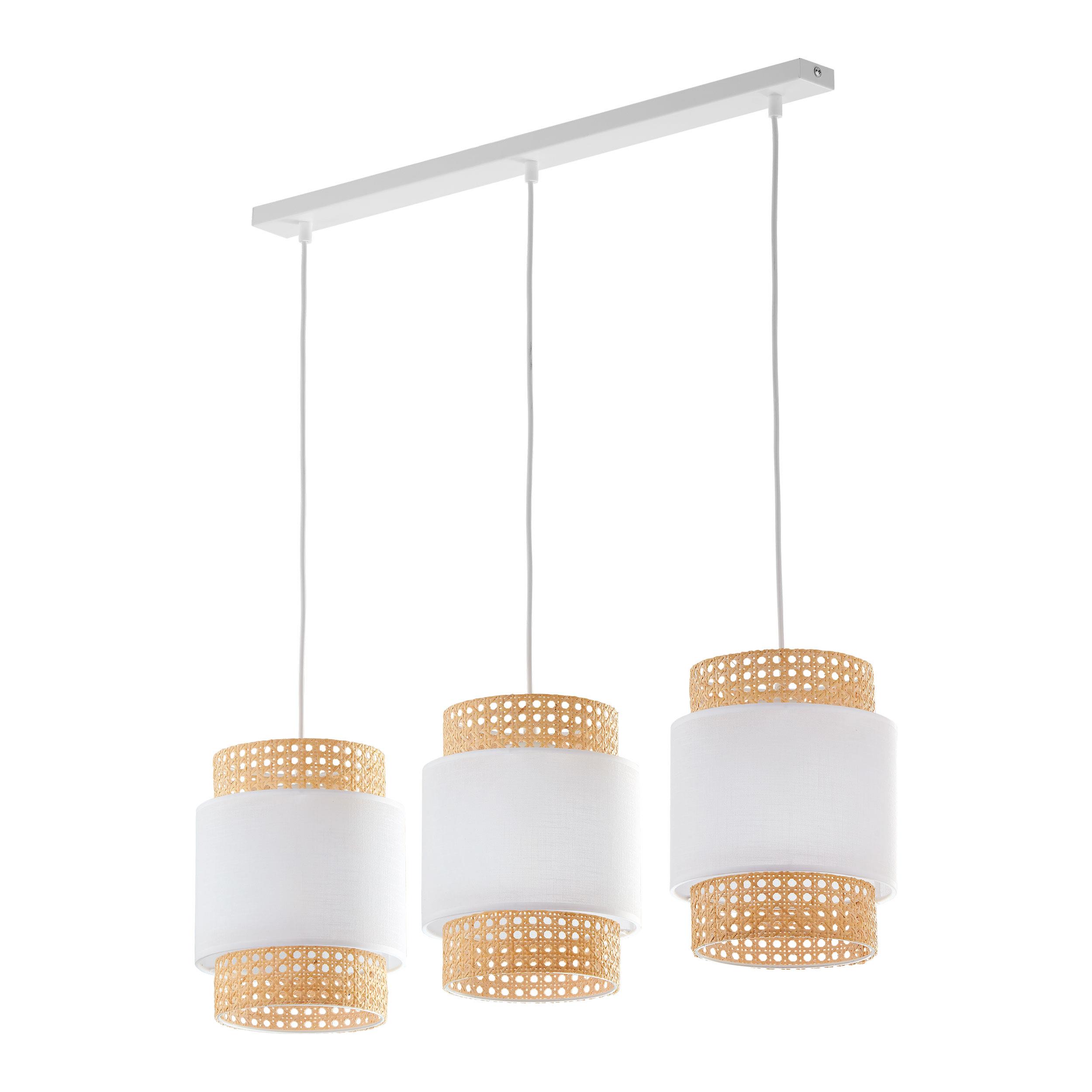 TK LIGHTING BOHO WHITE LAMPA WISZĄCA 3 PŁ LISTWA