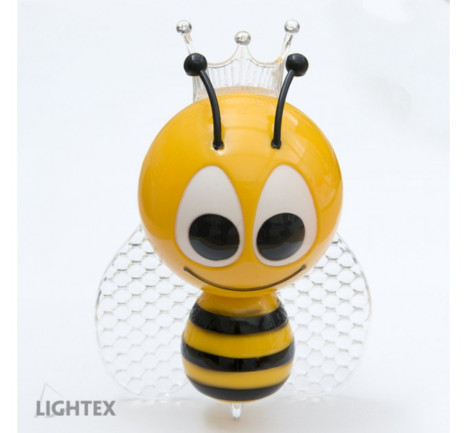 LIGHTEX LED НОЩНА ЛАМПА ЗА КОНТАКТ BEE 0.4W RGB 10LM СЪС СЕНЗОР 220V LIGHTEX