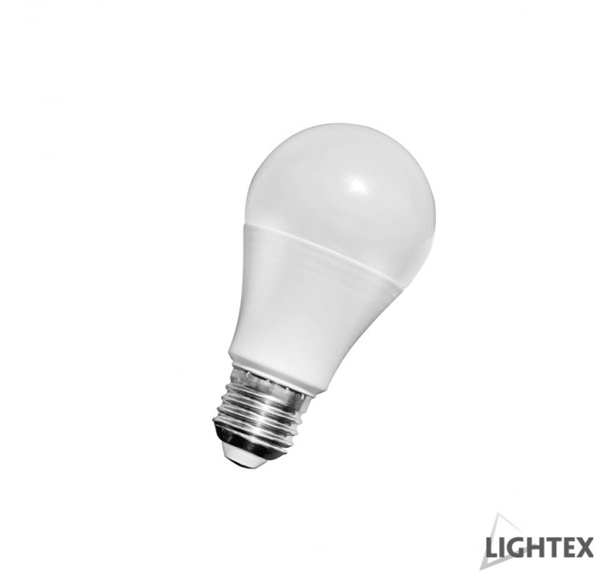 LIGHTEX LED ЛАМПА PLASTIC 10W 220V E27 A60 МАТИРАНА ДИМИРАЩА 4000K 900LM LIGHTEX