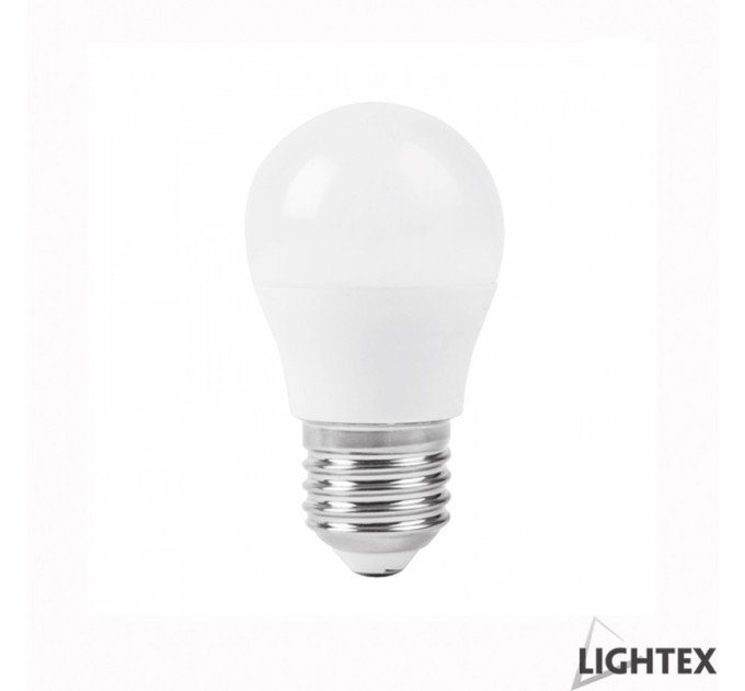 LIGHTEX LED ЛАМПА PLASTIC 5W 220V E27 P45 МАТИРАНА CW 6500K 400LM LIGHTEX