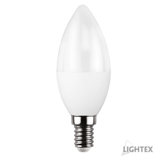 LIGHTEX LED ЛАМПА PLASTIC 3W 220V E14 B35 МАТИРАНА 3000K LIGHTEX