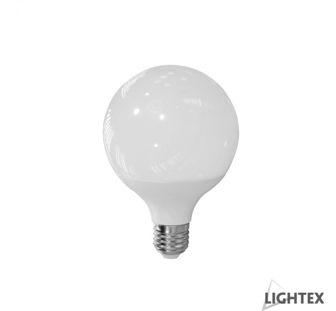 LIGHTEX LED ЛАМПА PLASTIC. 15W 220V E27 G95 МАТИРАНА NW 4000K 1275LM LIGHTEX
