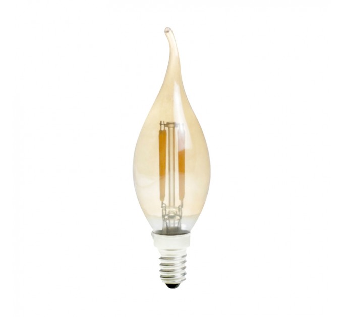 LIGHTEX LED ЛАМПА FILAMENT ДИМИРУЕМА 5W 220V E14 C35 ПЛАМЪК GOLD 2200K 400LM LIGHTEX
