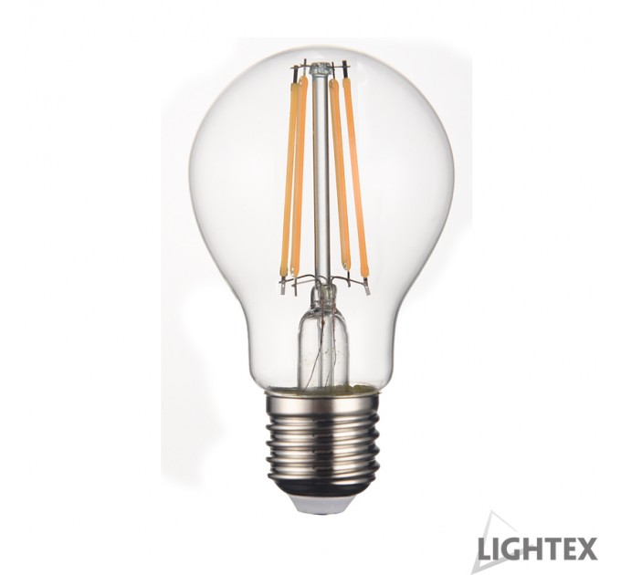 LIGHTEX LED ЛАМПА FILAMENT ДИМИРУЕМА 8W 220V E27 A60 2700K 750LM LIGHTEX