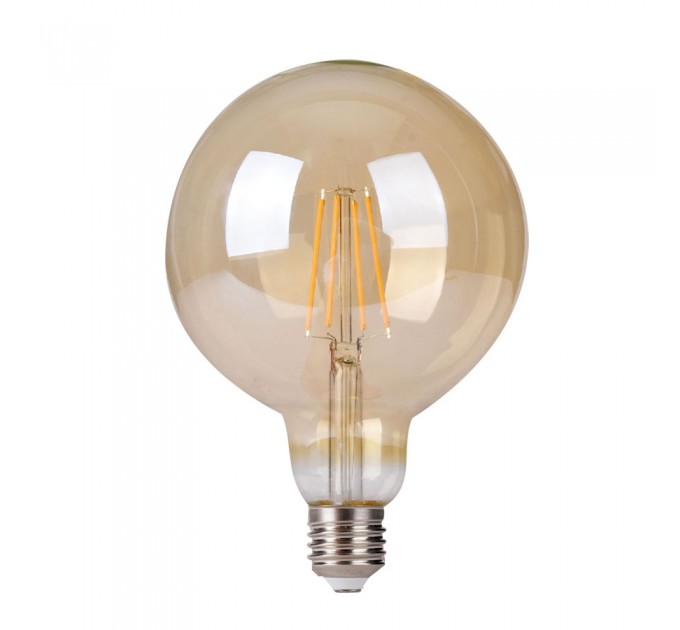 LIGHTEX LED ЛАМПА ДИМИРУЕМА FILAMENT 6W 220V E27 G95 GOLD 2200K 360LM LIGHTEX