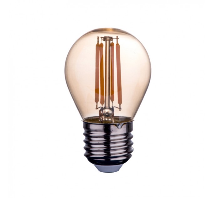 LIGHTEX LED ЛАМПА FILAMENT ДИМИРУЕМА 5W 220V E27 P45 GOLD 2200K 400LM LIGHTEX
