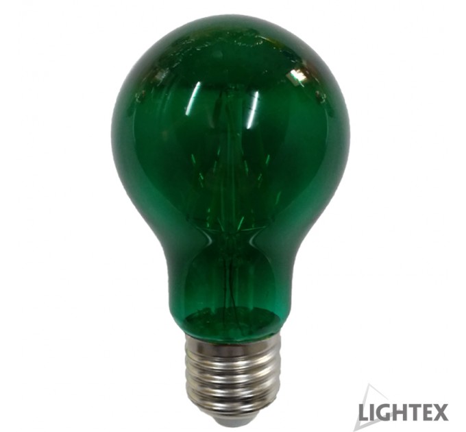 LIGHTEX LED ЛАМПА FILAMENT 4W 220V E27 A60 ЗЕЛЕНА 120LM LIGHTEX