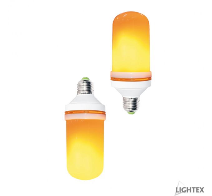 LIGHTEX LED ЛАМПА 5W 220V E27 С ГРАВИТАЦИОНЕН СЕНЗОР ЖЪЛТ ПЛАМЪК 1400K 100LM LIGHTEX