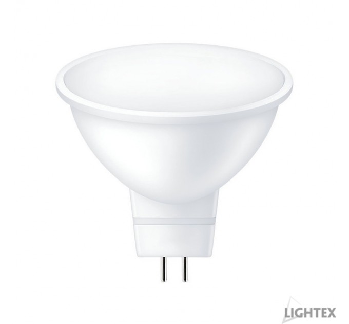 LIGHTEX LED ЛАМПА PLASTIC 5W 12V AC/DC GU5.3 CW 6500K 400LM LIGHTEX