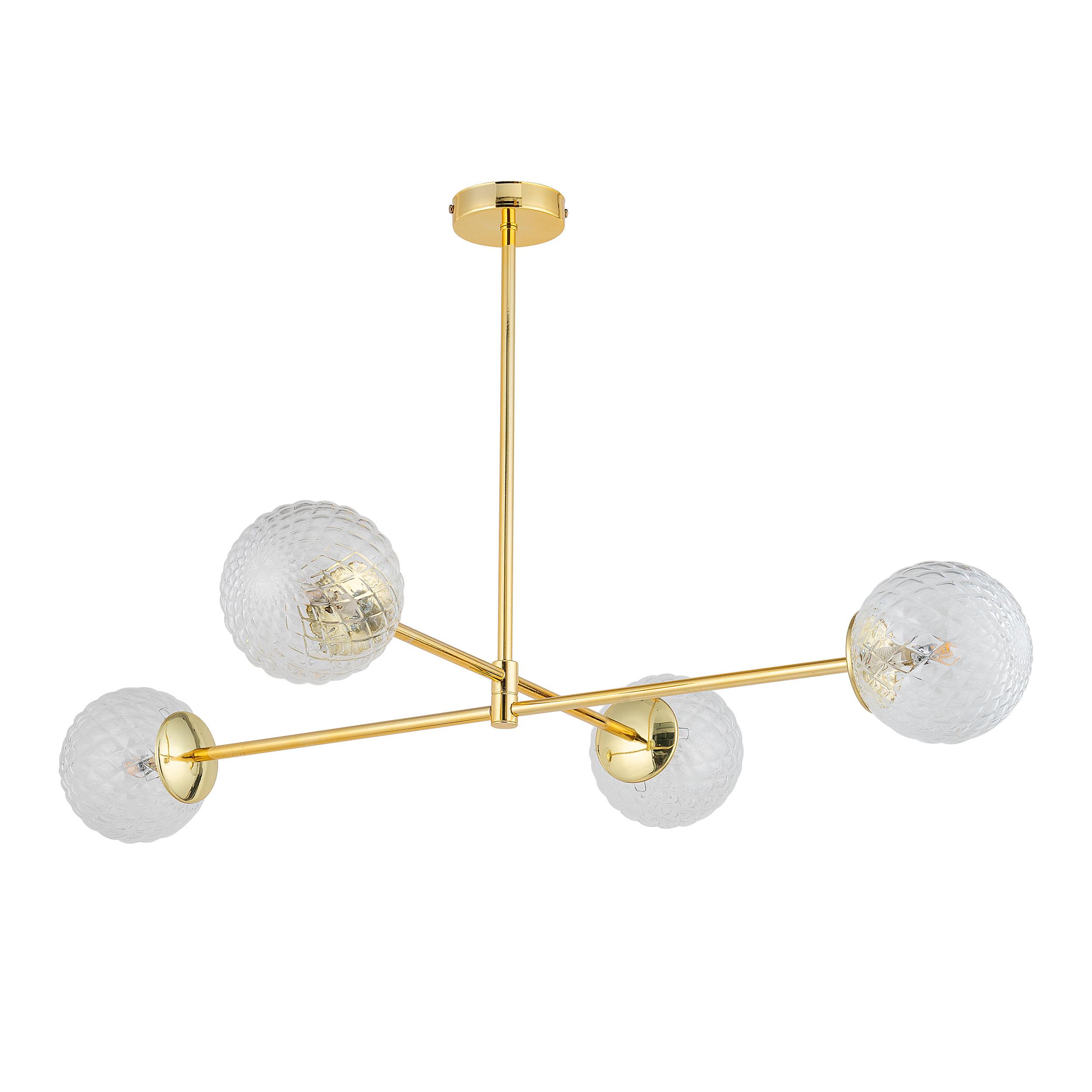 TK LIGHTING CADIX GOLD LAMPA SUFITOWA 4 PŁ WYSOKI