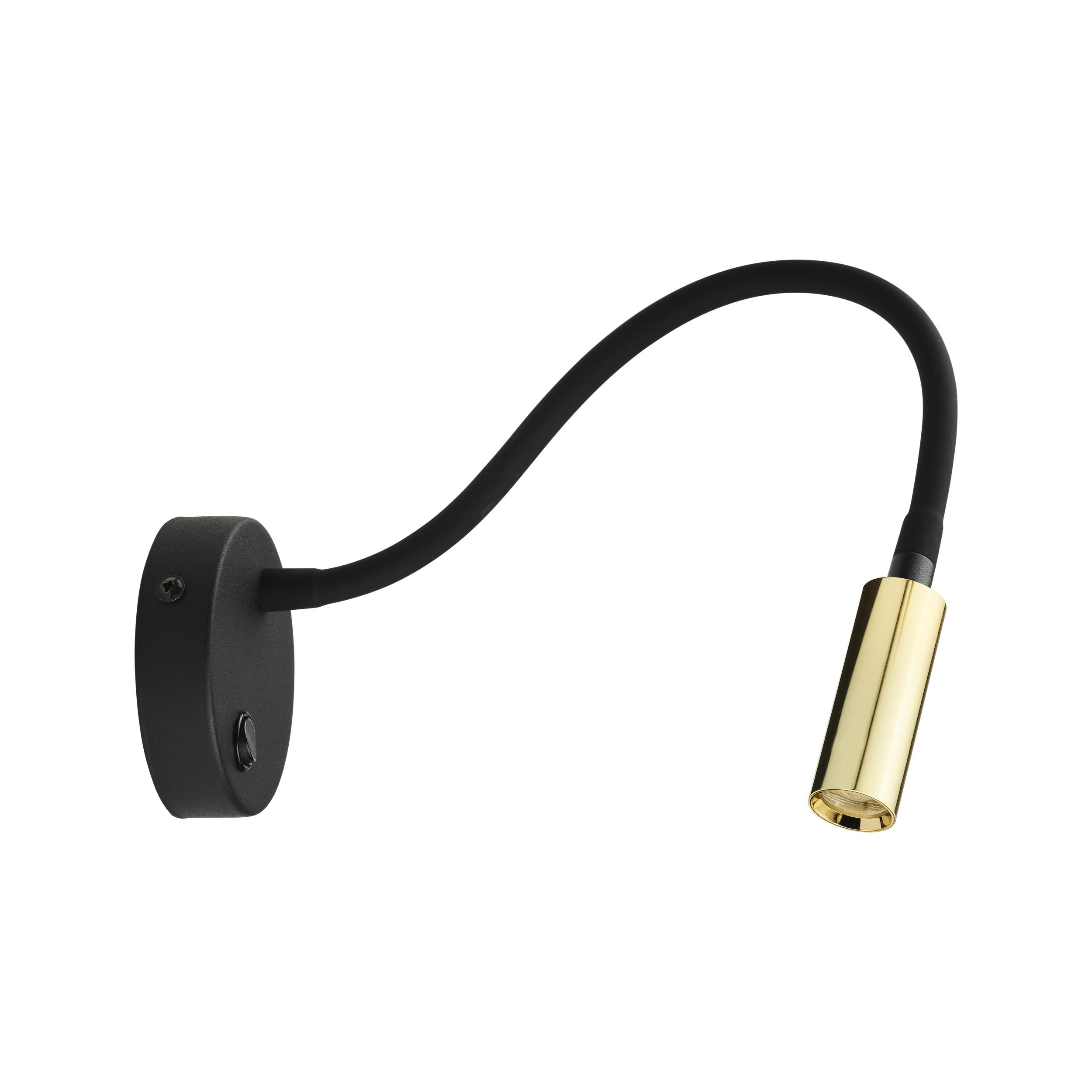 TK LIGHTING LAGOS BLACK/GOLD KINKIET 1 PŁ G_9