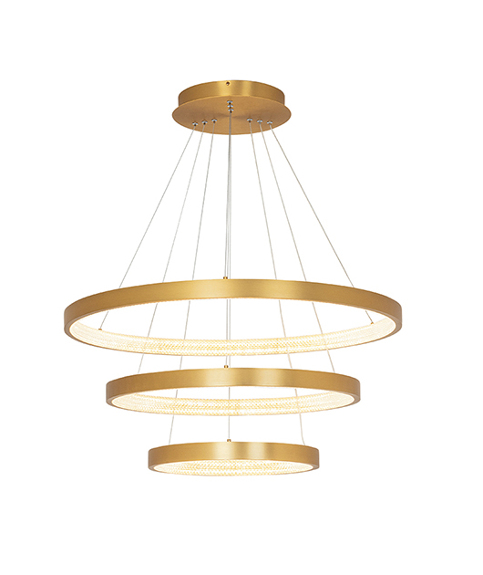 ZAMBELIS 2009 ПЕНДЕЛ 112W 3000K ALUMINIUM-ACRYLIC BRUSHED GOLD MATT