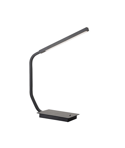 ZAMBELIS 20110 LED НАСТОЛНА ЛАМПА 6W 3000K ALUMINIUM & METAL SANDY BLACK