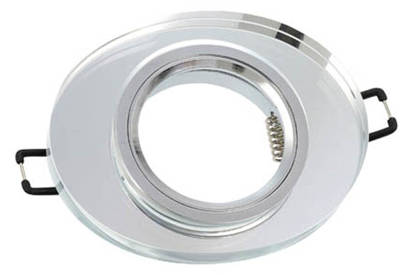 VITO СПОТ ЗА ВГРАДЕН МОНТАЖ CRYSTAL-E ЕЛИПСА ХРОМ & СТЪКЛО GU5.3 MR16 Φ80X22MM 2012080