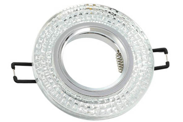 VITO КРЪГЪЛ СПОТ ЗА ВГРАДЕН МОНТАЖ PALACE-02 GU5.3 MR16 ХРОМ И СТЪКЛО Φ95X22MM 2012140