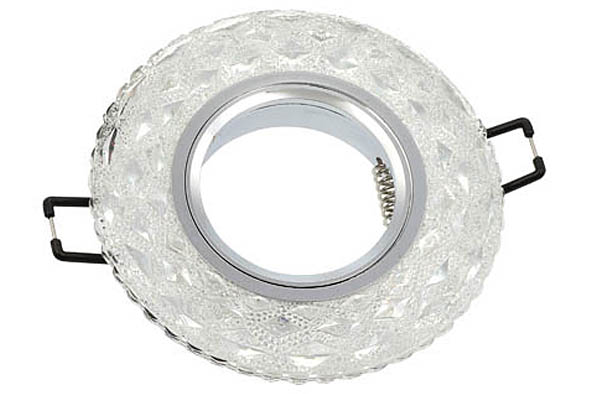 VITO КРЪГЪЛ СПОТ ЗА ВГРАДЕН МОНТАЖ PALACE-10 GU5.3 MR16 + 3W 180LM 4200K (НЕУТРАЛНА СВЕТЛИНА) ХРОМ И СТЪКЛО Φ100X22MM 2012360