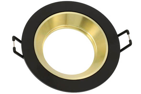 VITO ЛУНА ЗА ВГРАЖДАНЕ КРЪГЛА OLA D12 GU10 Φ90X28MM ЧЕРЕН ЦВЯТ & GOLD 2012570