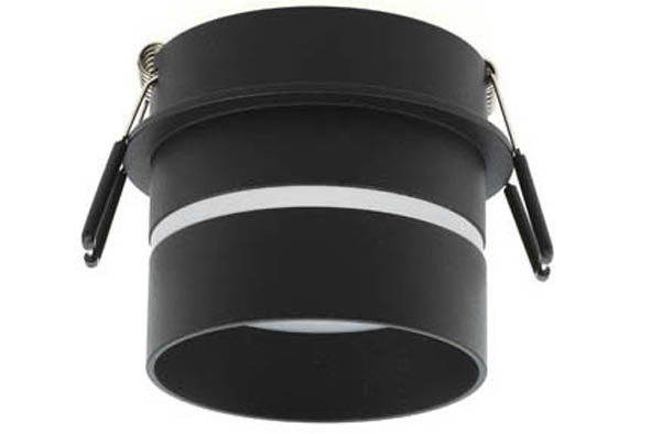 VITO ЛУНА ЗА ВГРАЖДАНЕ КРЪГЛА DONNA X2 GU10 Φ70X60MM ЧЕРЕН ЦВЯТ С ПРОЗРАЧЕН 2012740