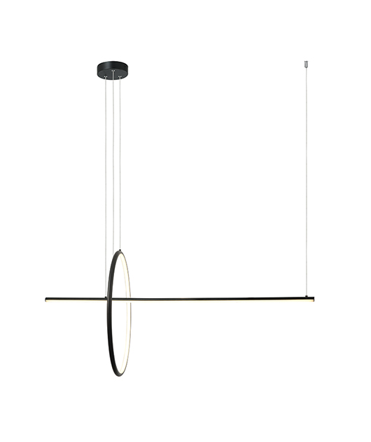 ZAMBELIS 20128 LED ПЕНДЕЛ 48W 3000K ALUMINΙUM DIMMING BLACK