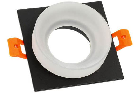 VITO ЛУНА ЗА ВГРАЖДАНЕ КВАДРАТНА DONNA 01 GU10 92X92X45MM ЧЕРЕН ЦВЯТ 2012800