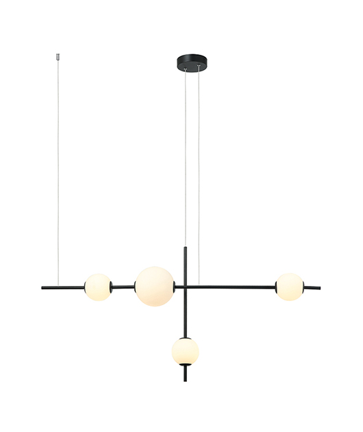 ZAMBELIS 20131 LED ПЕНДЕЛ 18W 3000K GLASS & METAL WHITE-BLACK