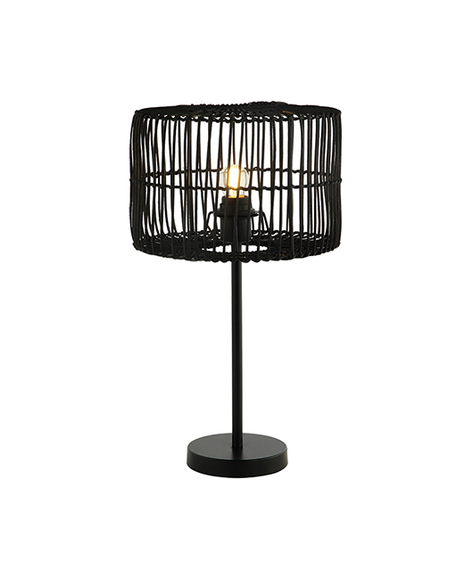 ZAMBELIS 20238 E27 MAX 40W RATTAN &IRON MATERIAL BLACK ON/OFF SWITCH