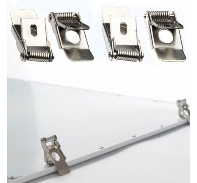 LIGHTEX МЕТАЛНИ ЩИПКИ ЗА LED ПАНЕЛИ 4БР. КОМПЛЕКТ LIGHTEX