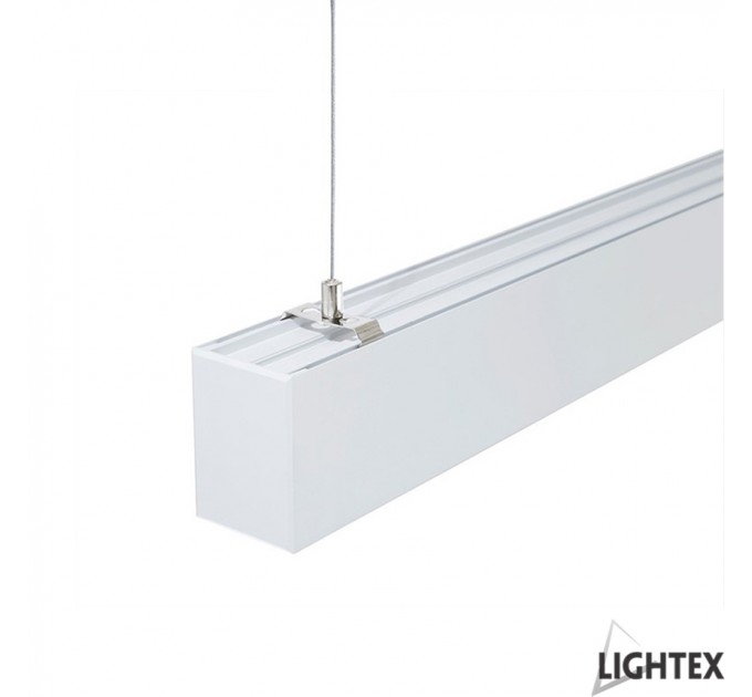 LIGHTEX LED ОСВЕТИТЕЛНО ТЯЛО ВИСЯЩО С ПРОВОЛКИ SINGLE II 48W 4000K 4320LM 1200ММ БЯЛО LIGHTEX