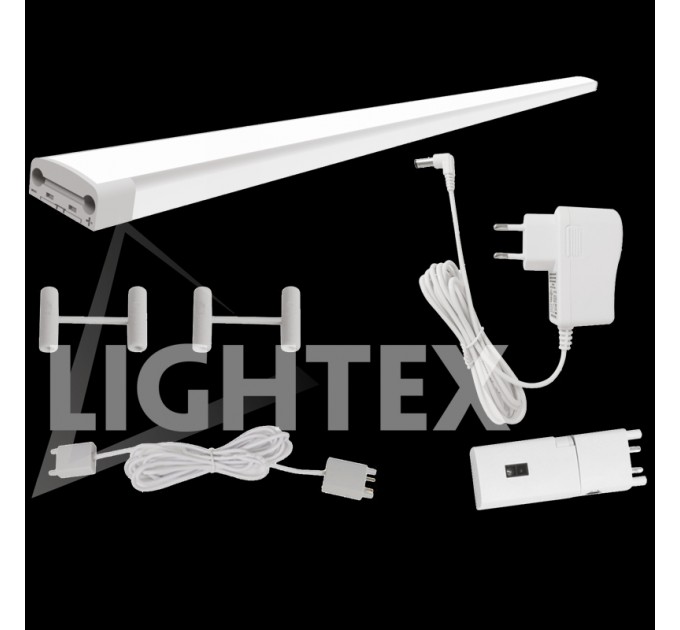LIGHTEX КОМПЛЕКТ LED ТЯЛО ЗА КУХНЯ С HAND SCAN КЛЮЧ 3X30СМ 3X 5W 4000K 1500LM С АДАПТОР И АКСЕСОАРИ LIGHTEX