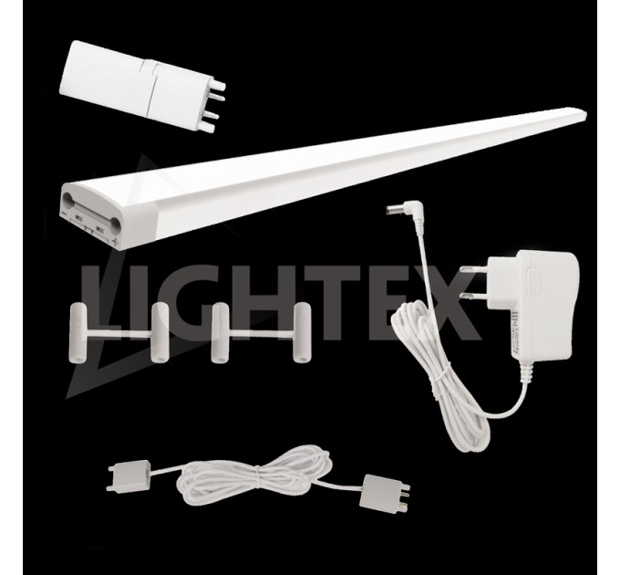 LIGHTEX КОМПЛЕКТ LED ТЯЛО ЗА КУХНЯ С TOUCH КЛЮЧ 3X30СМ 3X 5W 4000K 1500LM С АДАПТОР И АКСЕСОАРИ LIGHTEX