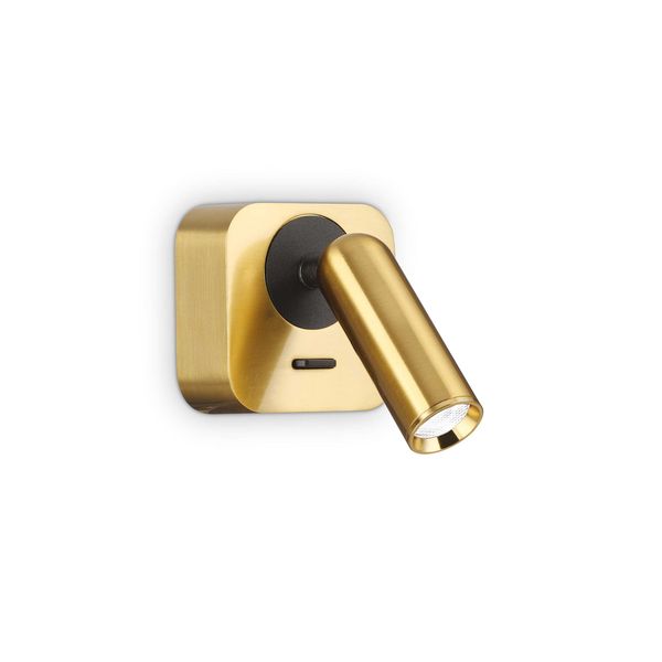 LED АПЛИК IDEAL LUX 260662 BEAN SQUARE AP OTTONE