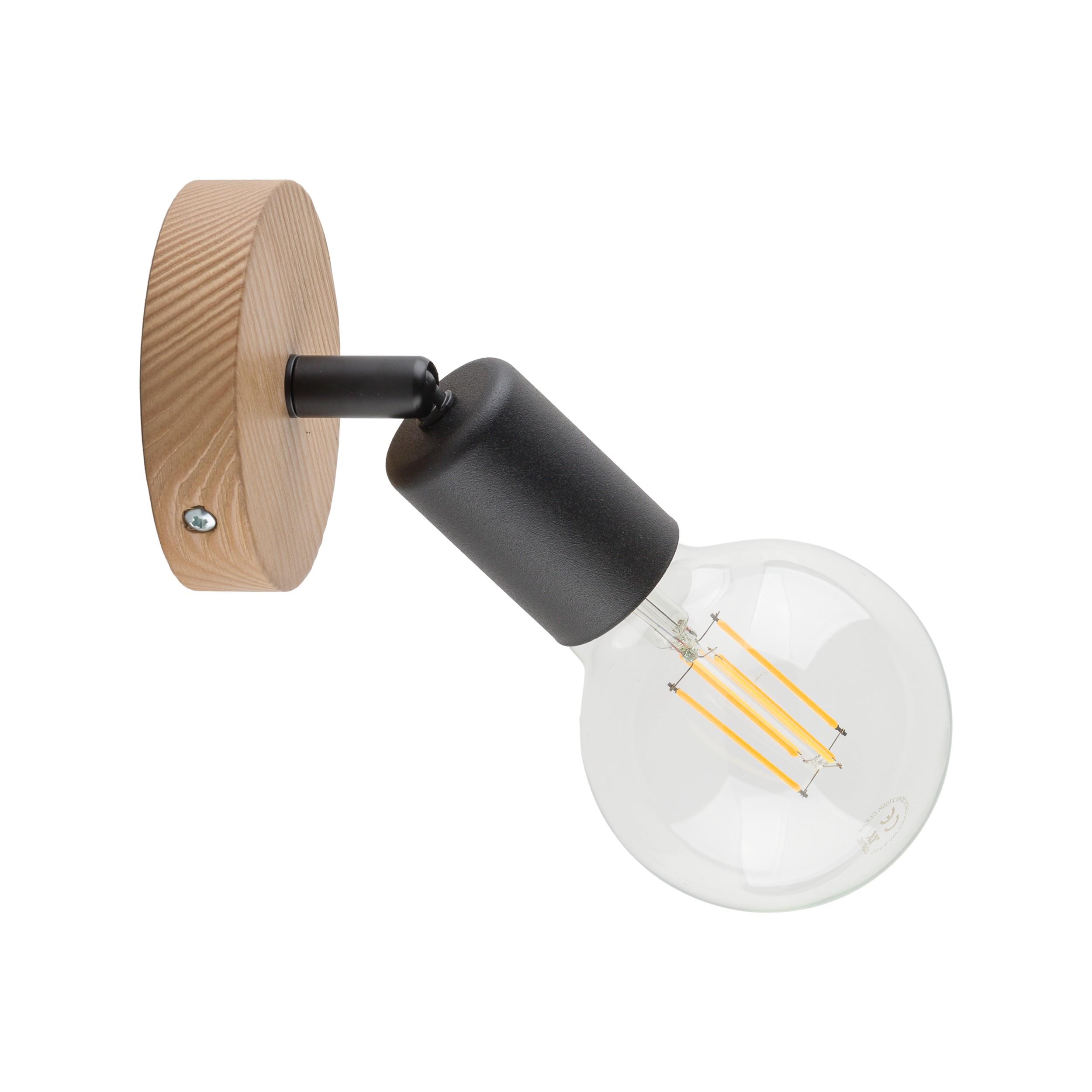 TK LIGHTING SIMPLY WOOD LAMPA SUFITOWA 1 PŁ BLACK