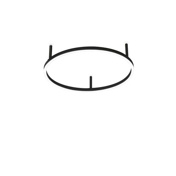 LED ПЛАФОН IDEAL LUX 265988 ORACLE SLIM PL D050 ROUND BK 3000K