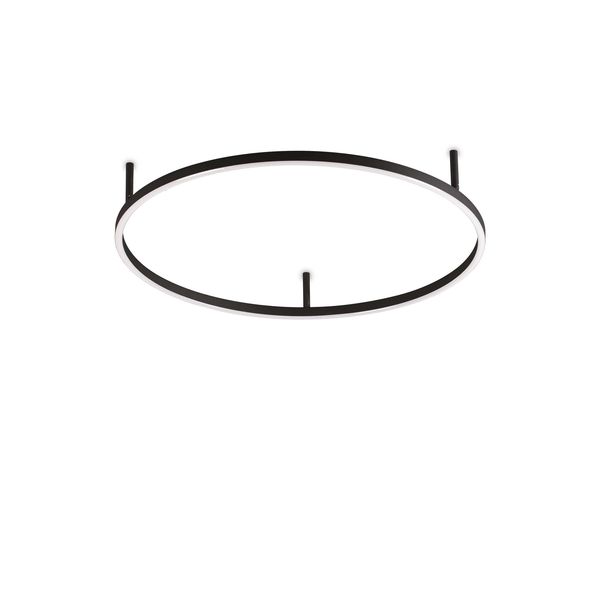 LED ПЛАФОН IDEAL LUX 266008 ORACLE SLIM PL D070 ROUND BK 3000K