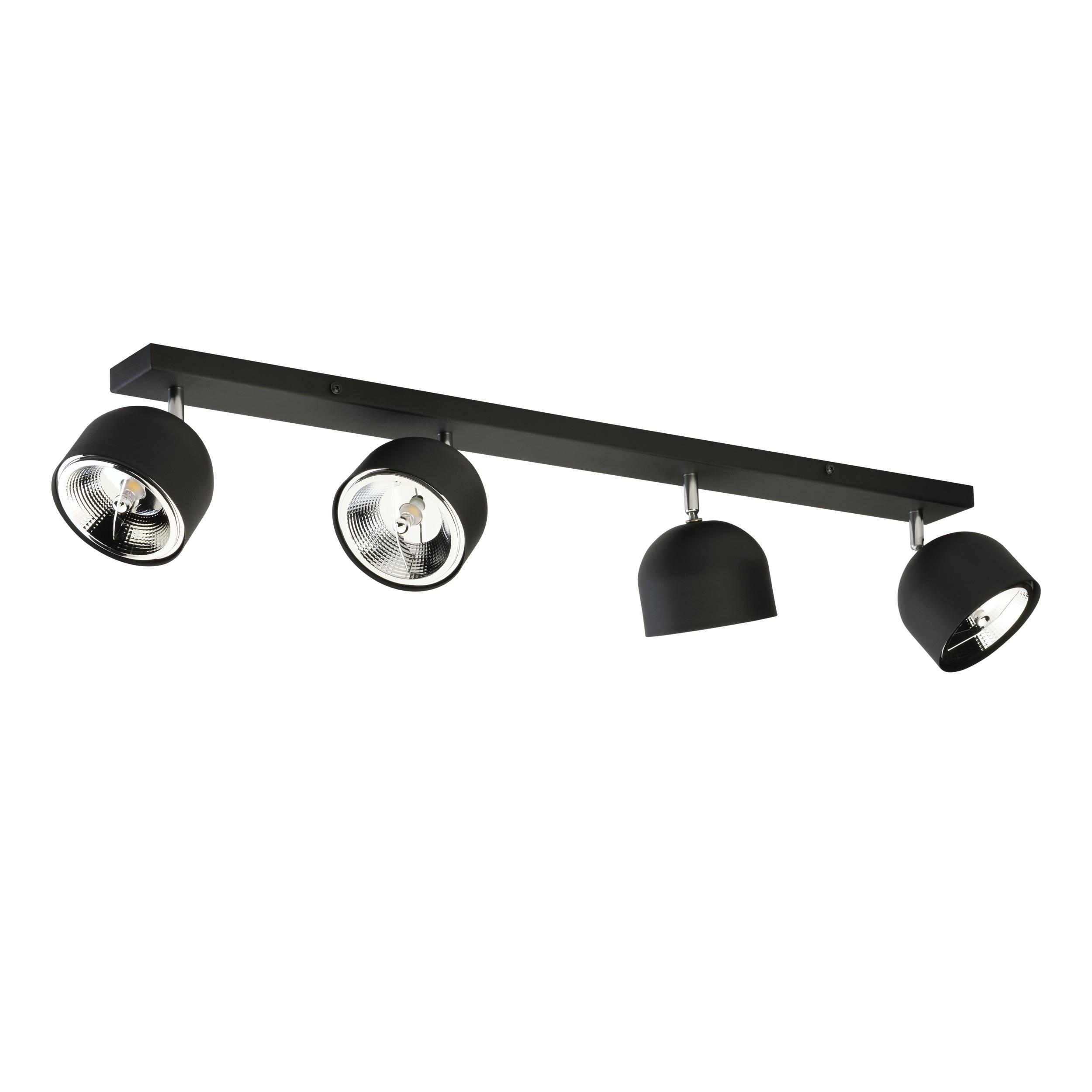 TK LIGHTING ALTEA BLACK LAMPA SUFITOWA 4 PŁ + ŻARÓWKI