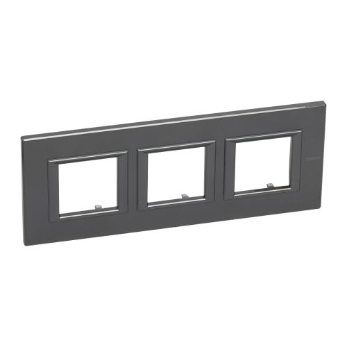 BTICINO - HA4802M3HHS Тройна Рамка 3х2М Monochrome Антрацит Метална Правоъгълна Axolute