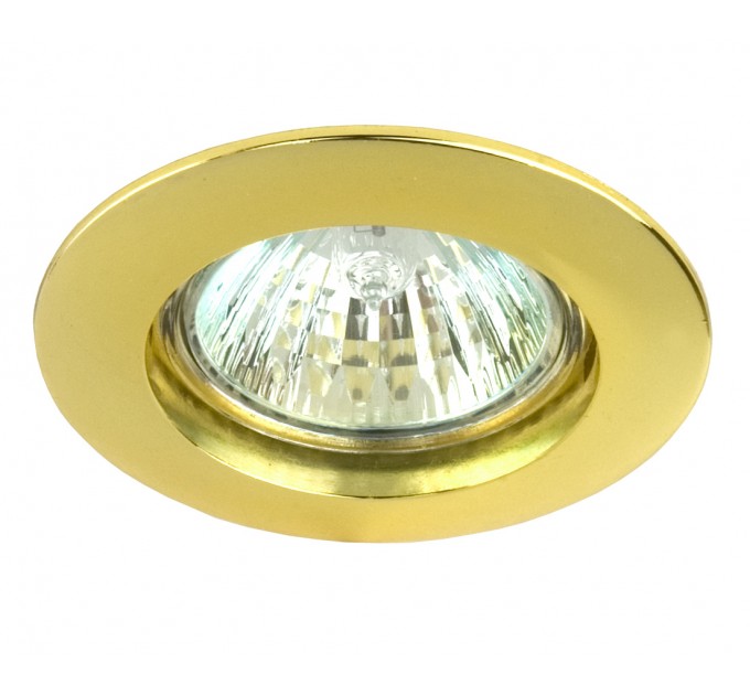 LIGHTEX ЛУНА RL HL102G MR16 GX5.3 MAX.50W АЛУМИНИЕВА СТАЦИОНАРНА Ф77MM/CUT 65MM ЗЛАТО LIGHTEX