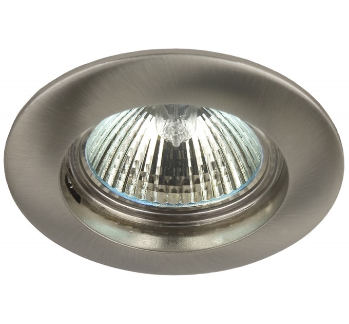 LIGHTEX ЛУНА RL HL104SN MR16 GX5.3 MAX.7W LED АЛУМИНИЕВА СТАЦИОНАРНА Ф77MM/CUT 65MM МАТИРАНА НИКЕЛ LIGHTEX