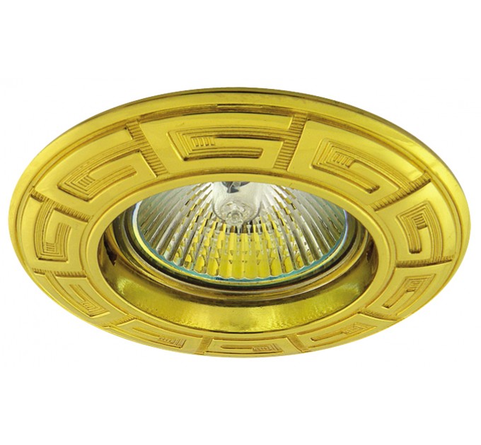 LIGHTEX ЛУНА RL HL500G MR16 GX5.3 MAX.7W LED АЛУМИНИЕВА СТАЦИОНАРНА Ф87MM/CUT 60MM ЗЛАТО LIGHTEX