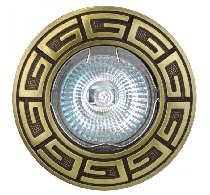 LIGHTEX ЛУНА RL HL501GAB MR16 GX5.3 MAX.7W LED АЛУМИНИЕВА СТАЦИОНАРНА Ф87MM/CUT 60MM АНТИЧНО ЗЕЛЕНО LIGHTEX